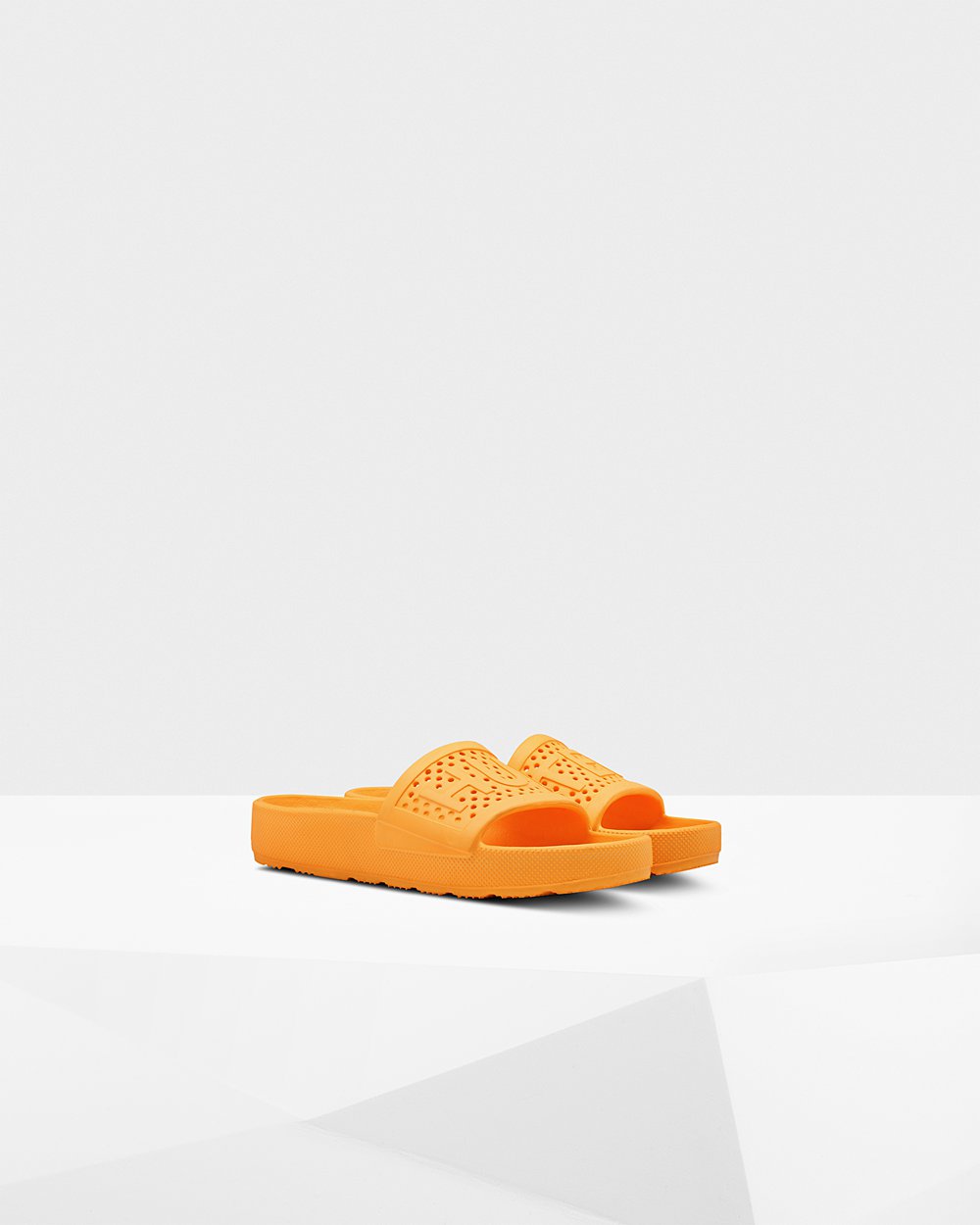 Hunter Original Lightweight Moulded Slides - Store Womens Orange - GSFWTI873